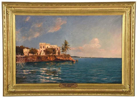 Erwin Günther, View of Zanzibar, oil on canvas