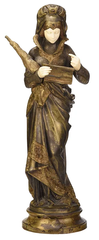 Chant de Fileuse by Marie Constant Favre, gilt bronze and ivory, sold Aug 2020