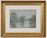 William Rickarby Miller, On Rondout Creek, Rosendale, New York