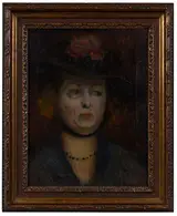 William James Glackens, Lady in a Flowered Hat