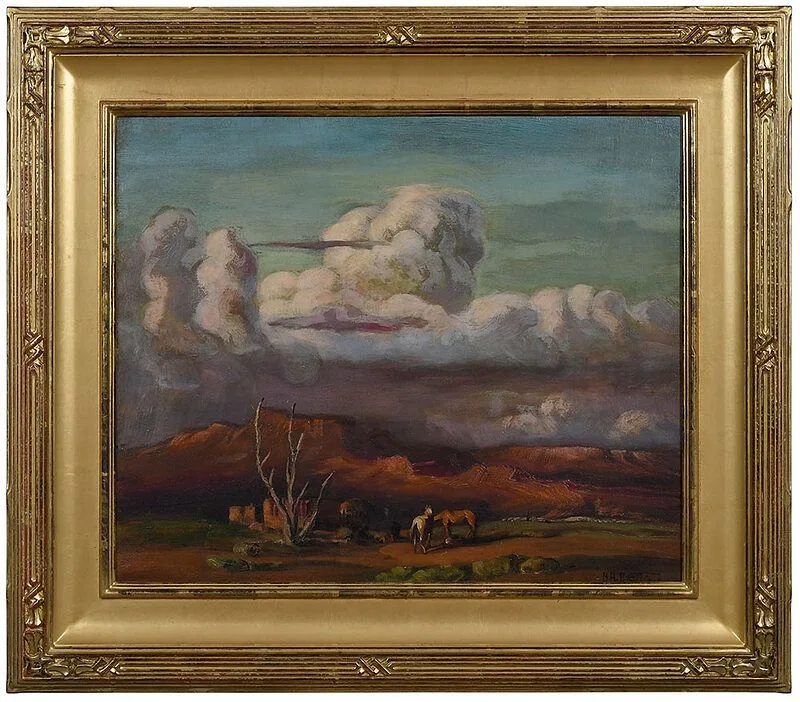 Harold H. Betts, Hacienda, Near Taos, NM, 1928, oil on canvas