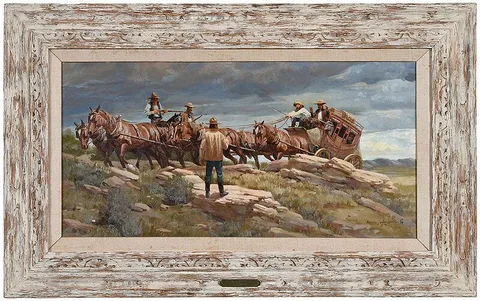 Harvey William Johnson, Slowed to a Stop, oil on canvas board