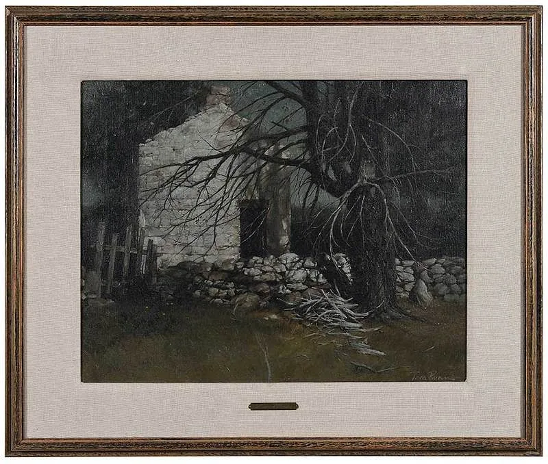 Pioneer Home by Tom Ryan, oil on canvas, sold Aug 2020