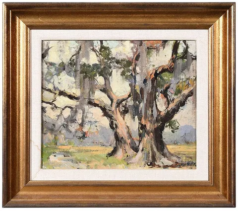 Live Oaks with Moss by Alfred Heber Hutty, oil on board, sold Aug 2020