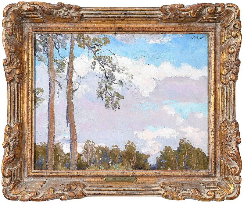Christopher A. D. Murphy, Tall pines, oil on canvas wrapped on board
