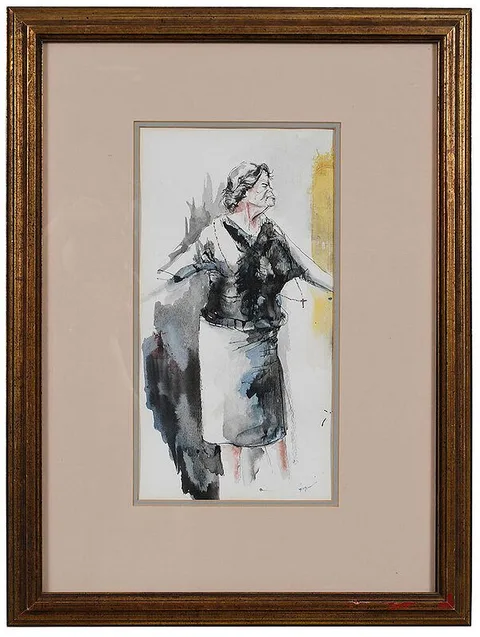 Kay Brown, Every Time I Feel the Spirit, ink and watercolor on paper