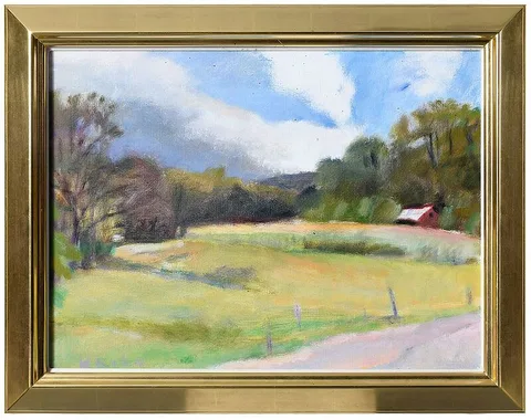 Wolf Kahn, Field on Abbott Road, 1987, oil on canvas