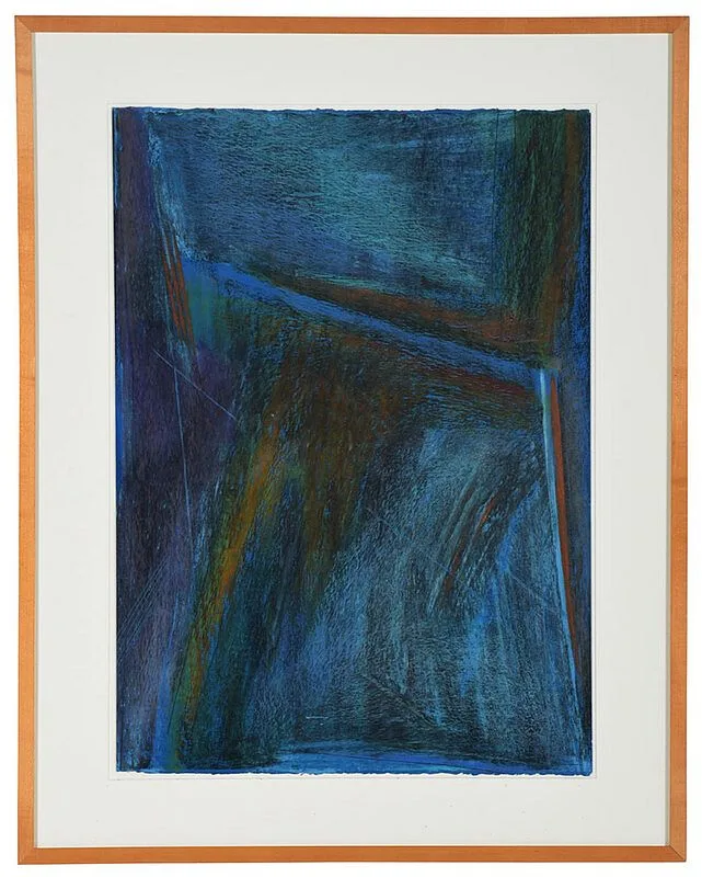 Untitled by Herb Jackson, 1981, oil crayon on paper, sold Aug 2020