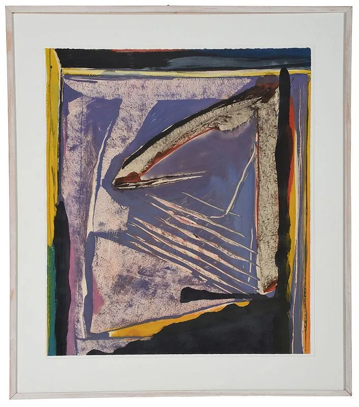 Winstone II by Herb Jackson, 1986, lithographic ink and crayon on paper, sold Aug 2020