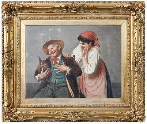Jules Zermati, A Cheerful Heart, oil on canvas
