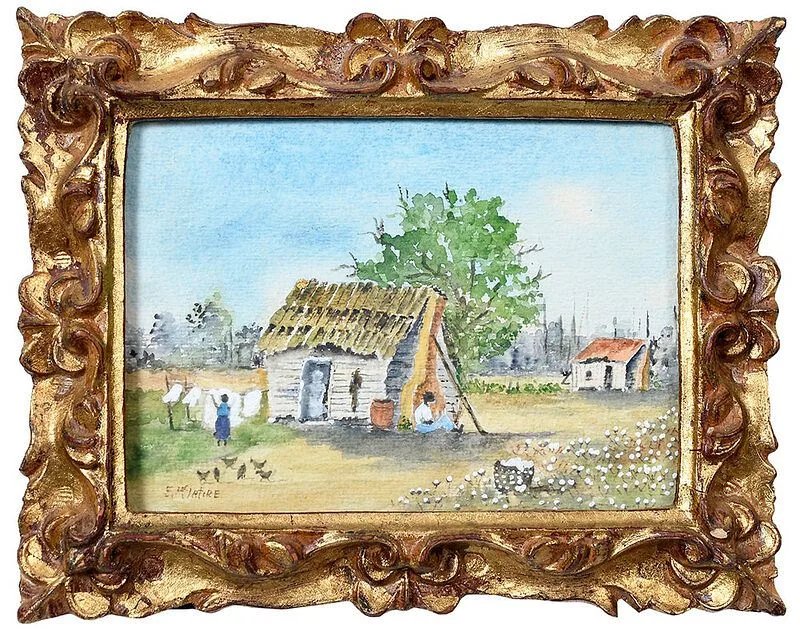 Emmie McIntire, Low Country scene, watercolor on paper