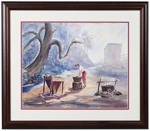 Howard Murry, Wash Day, watercolor on paper
