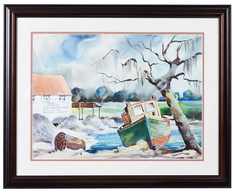 Howard Murry, Howard Murry John Flowers Oyster Factory, watercolor on paper