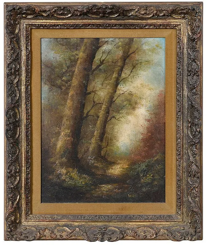 Wellinger, Forest Interior, oil on canvas