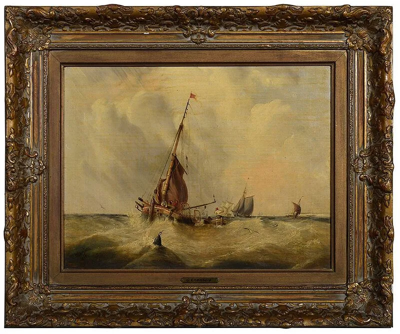 George Chambers Jr., Casting the Nets, oil on canvas