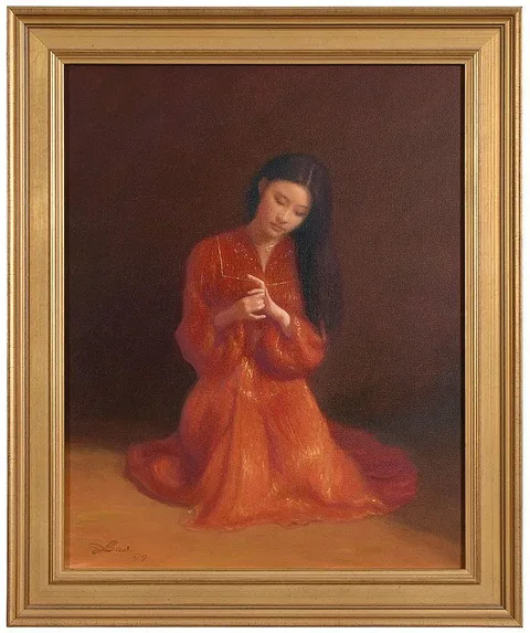 Bai Jingzhou, - Bride, 1999, oil on canvas