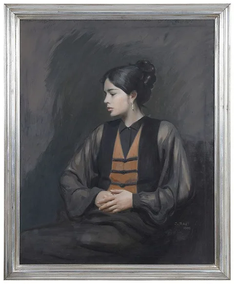 Bai Jingzhou, - Tango Dancer, oil on canvas