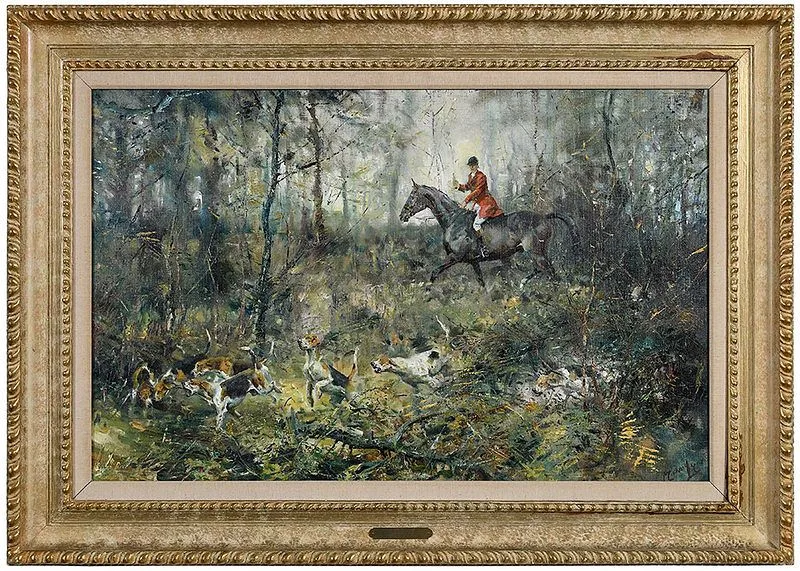 They've Found by Michael Lyne, oil on canvas, sold May 2020