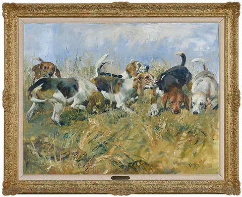 Michael Lyne, Hunting the Hare, oil on canvas