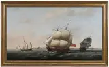James Wilson Carmichael, The Merchantman Neptune in Two Views off the Coast of Dover
