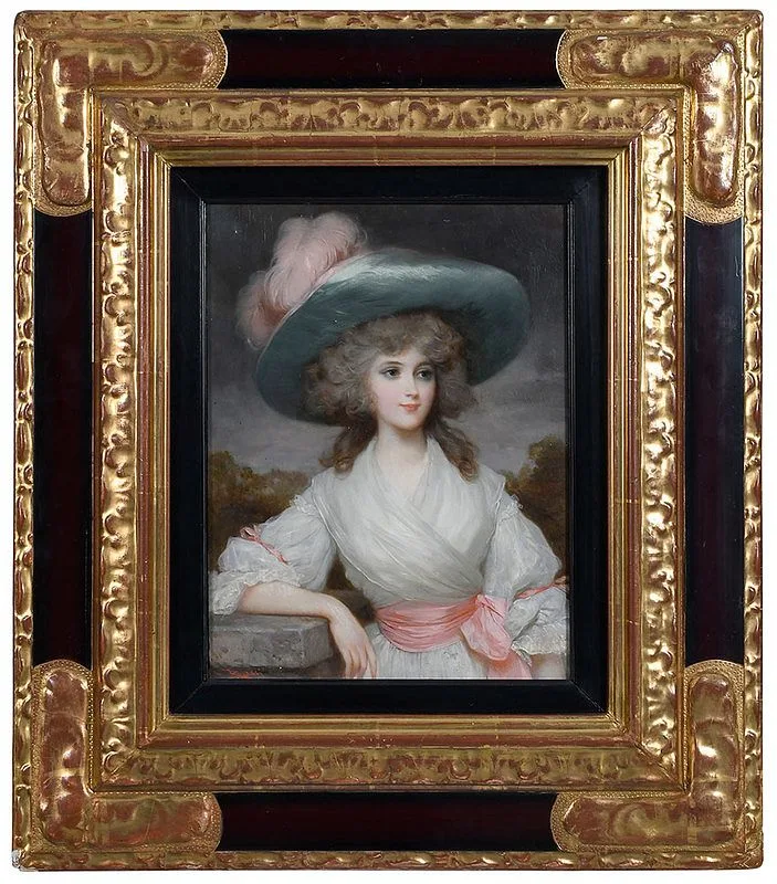 Lucius Rossi, Portrait of a young Beauty In a Garden, oil on panel
