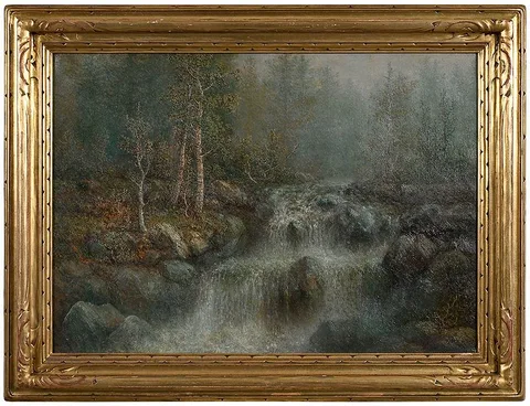 Forest Interior by John Olsen Hammerstad, oil on canvas, sold May 2020