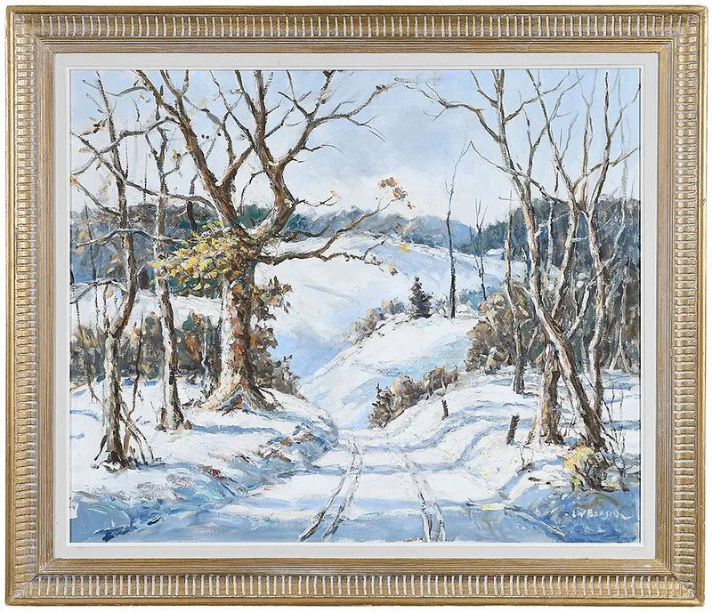 Lewis William Bonsib, Old Trail Road, oil on canvas