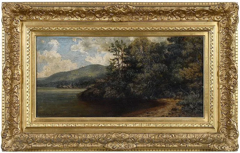 Summer Landscape by Robert Melvin Decker, oil on canvas, sold May 2020