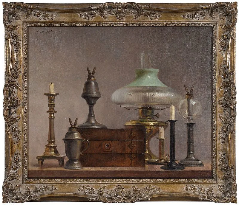 Winslow Williams, Lighting Trompe l'Oeil, oil on canvas