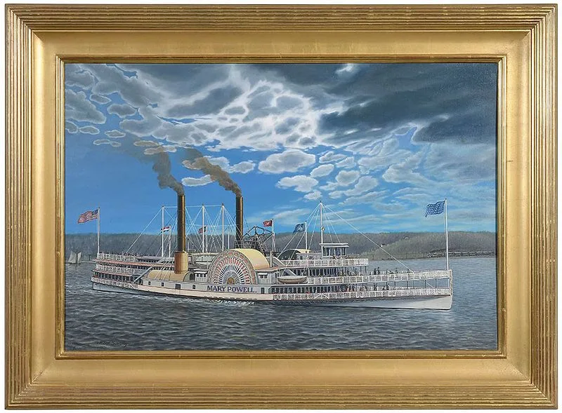 Albert Nemethy Sr., The Steamboat Mary Powell, oil on canvas