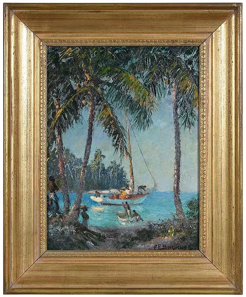 Albert Ernest (Beanie) Backus, ˜Back from Nassau, oil on canvas board