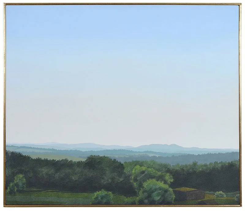 Blacksburg, Virginia by Leonard Victor Huggins, acrylic on canvas, sold May 2020