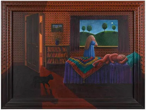 P. J. Crook, Through the Window, 1979, oil on canvas