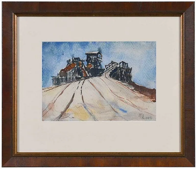 Anthony Lord, Grove Stone Quarry, watercolor on paper