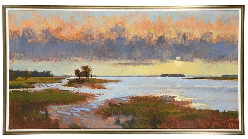 Salt Marshes by Tony Griffin, circa 2001, oil on canvas, sold Mar 2020