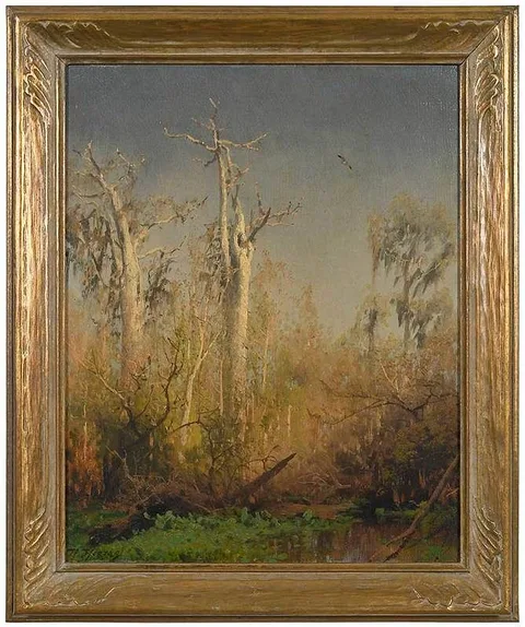 Hermann Herzog, Afternoon in the Everglades, oil on canvas