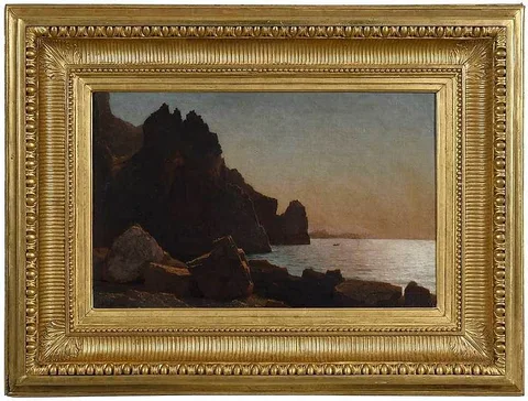 William Stanley Haseltine, Coast of Capri, 1869, oil on canvas