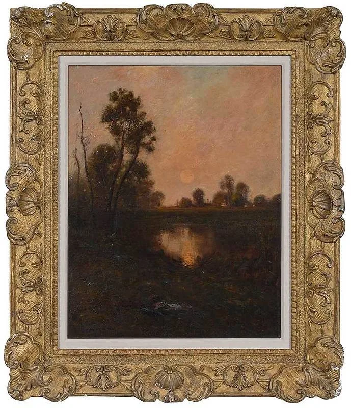 Twilight Reflections by Edward Gay, oil on panel, sold Mar 2020
