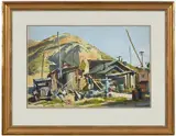 Ogden Pleissner, Wyoming Shacks, Dubois, Wyoming