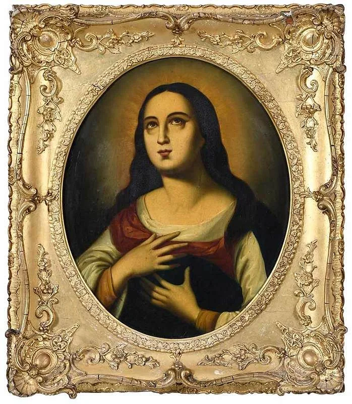 La Sainte Vierge by Bartolomé Esteban Murillo, oil on copper, offered Mar 2020