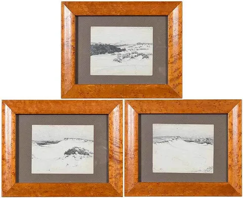James William Pattison, Three Drawings of Cape Cod, all signed in pencil verso, variously inscribed recto, one dated 1894, pencil on paper