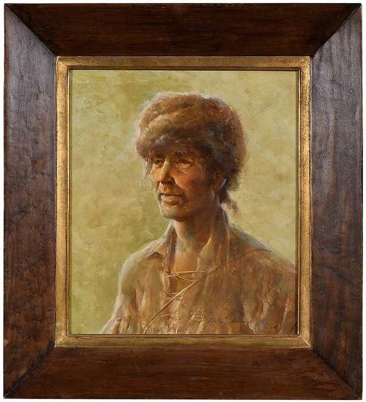 The Trapper by Gerald McCann, 1970, oil on board, sold Mar 2020