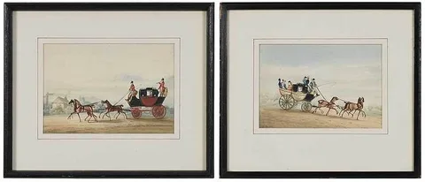 Henry Thomas Alken, Sr., watercolors on paper