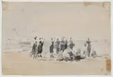 Eugène Louis Boudin, Femmes aux la Plages