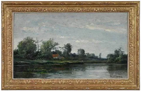 William Henry Hilliard, Summer on the Seine, oil on canvas