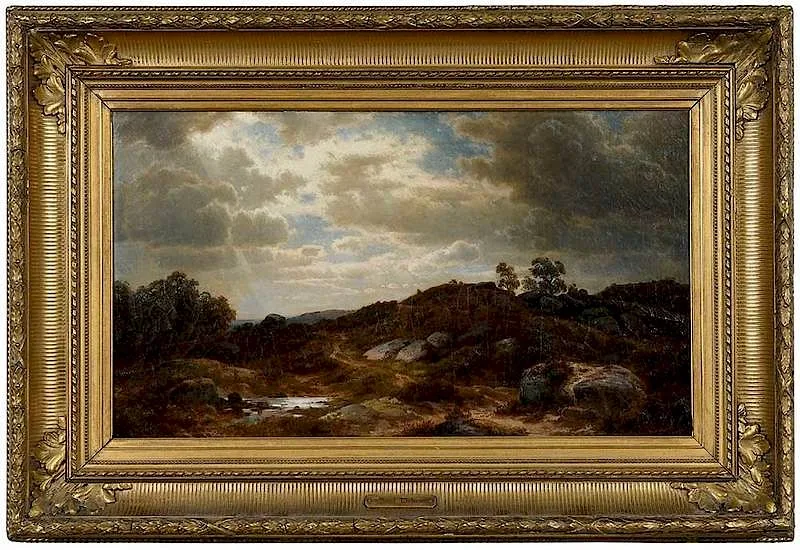 Approaching Storm by Paul Weber, 1859, oil on canvas, sold Feb 2020