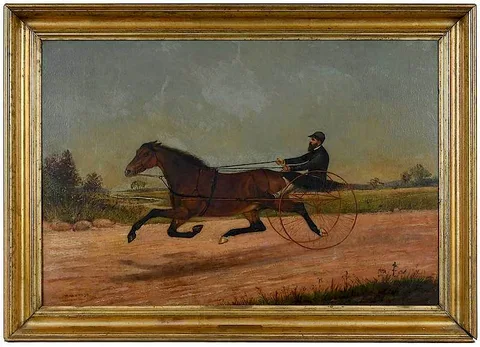 Henry Herman Cross, At a Trot, oil on canvas