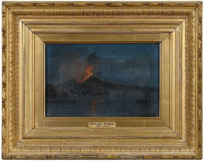 Vesuvius by Edward Moran, oil on canvas, sold Feb 2020