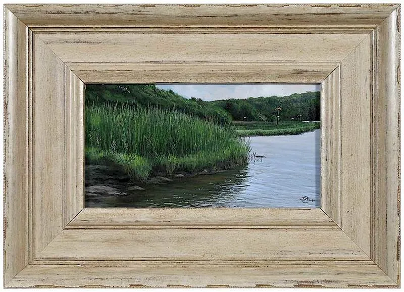 Along River Road by Del-Bourree Bach, 2010, acrylic on panel, sold Feb 2020