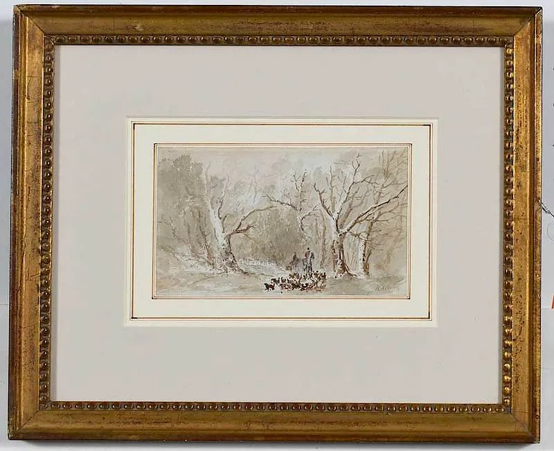 II by Samuel Henry G. Alken, watercolor on laid paper, sold Feb 2020